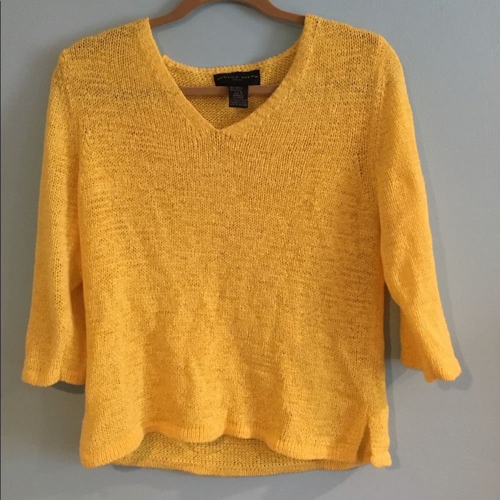 Yellow knit sweater